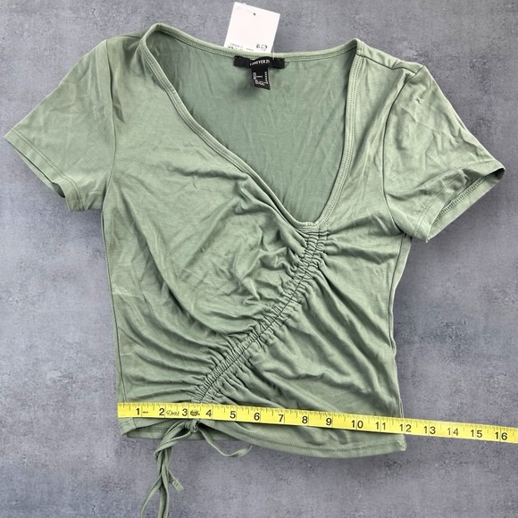 Forever 21 Womens Knit Top Sage Sz: M - Picture 5 of 8